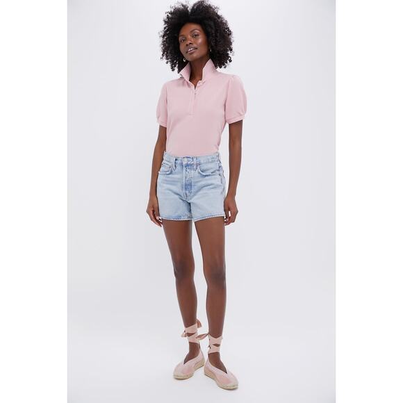 TUCKERNUCK Pink Pique Puff Sleeve Peggy Polo Size XS NWT Retail $128 Tuckernuck - Picture 5 of 8